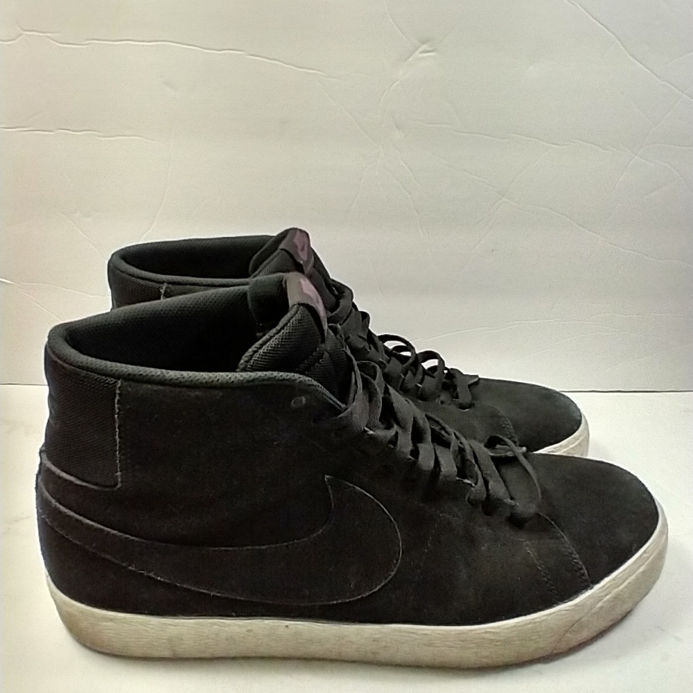 Nike SB Blazer Mid Black Suede Skateboarding Shoes Men's sz 13